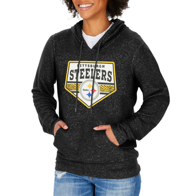 Zubaz NFL Women's Pittsburgh Steelers Team Color Soft Hoodie