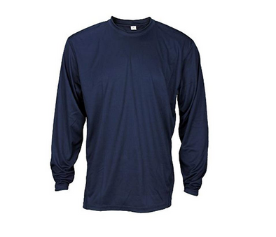 Men's Athletic Long Sleeve Shirt, Navy