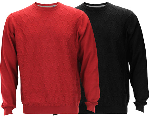 Argyle Culture Men's Modified Cable Knit Sweater, Color Options