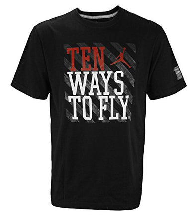 Jordan Air Jordan Men's Ten Ways To Fly Graphic Short Sleeve Tee T-Shirt, Black