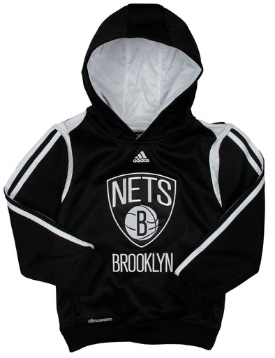 Adidas NBA Toddlers Brooklyn Nets On Court Pullover Sweatshirt Hoodie, Black