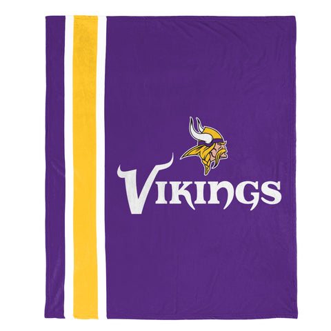 FOCO NFL Minnesota Vikings Plush Soft Micro Raschel Throw Blanket, 50 x 60