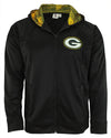Zubaz NFL Green Bay Packers Men's Heavyweight Full Zip Fleece Hoodie