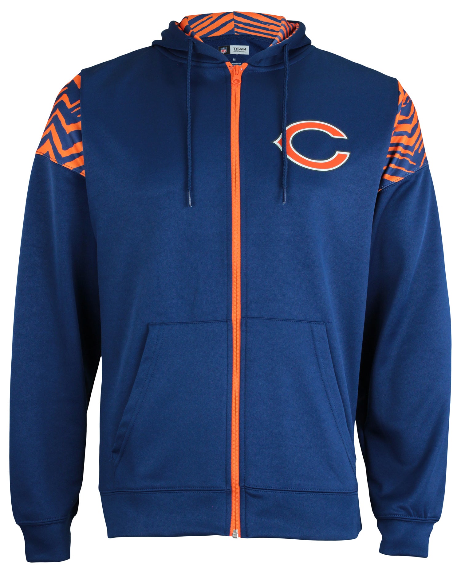 Zubaz NFL Men's Chicago Bears Team Full Zip Up Hoodie With Zebra Accen –  Fanletic