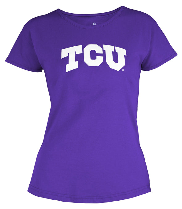 Outerstuff NCAA Youth Girls TCU Horned Frogs Dolman Primary Logo Shirt