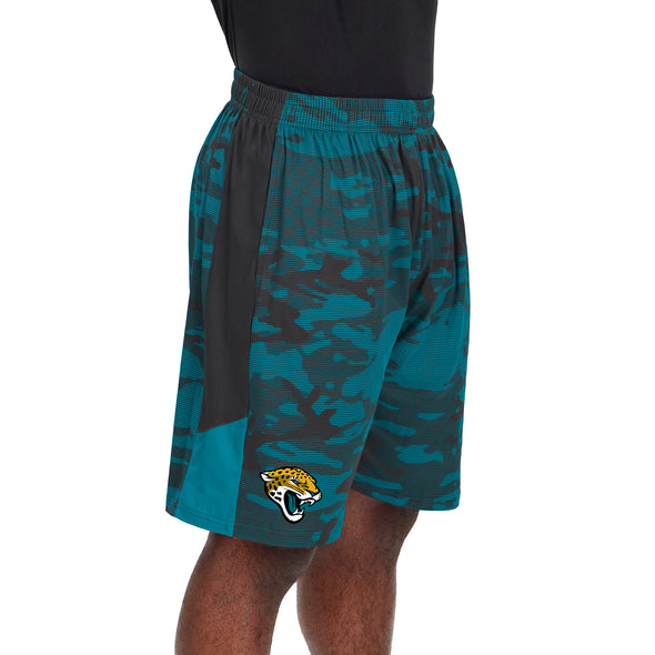 Zubaz Men's NFL Jacksonville Jaguars Lightweight Shorts with Camo Lines