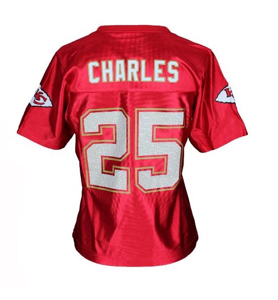 kansas city chiefs football gear Reebok Women's NFL Kansas City Chiefs Jamaal Charles #25 Dazzle Jersey