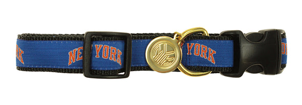 Sporty K9 NBA New York Knicks Ribbon Dog Collar