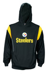 Reebok Mens NFL Football Pittsburgh Steelers Hoodie Hooded Sweatshirt, Black