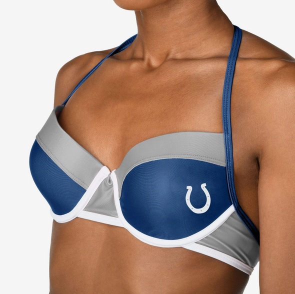Forever Collectibles NFL Women's Indianapolis Colts Team Logo Swim Suit Bikini Top