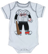MLB Baseball Infants Miami Marlins 3 Pack Creeper Bodysuit Set, Red/Black/White