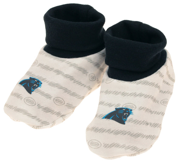 Outerstuff NFL Baby Girl Newborn Carolina Panthers Creeper 3-Piece Layette Set