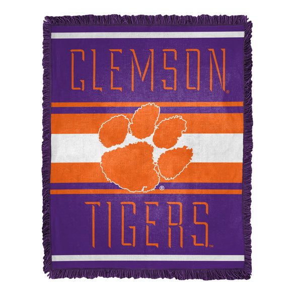 Northwest NCAA Clemson Tigers Nose Tackle Woven Jacquard Throw Blanket