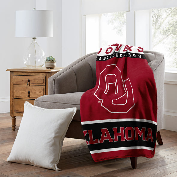 Northwest NCAA Oklahoma Sooners Raschel Throw Blanket