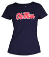 Outerstuff NCAA Youth Girls Mississippi Ole Miss Rebels Dolman Primary Logo Shirt