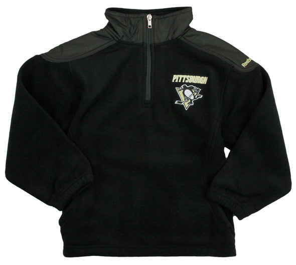 Reebok NHL Little Kids Pittsburgh Penguins The Flux 1/4 Zip Pullover Sweater, Black