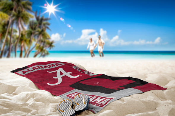 Northwest NCAA Alabama Crimson Tide State Line Beach Towel
