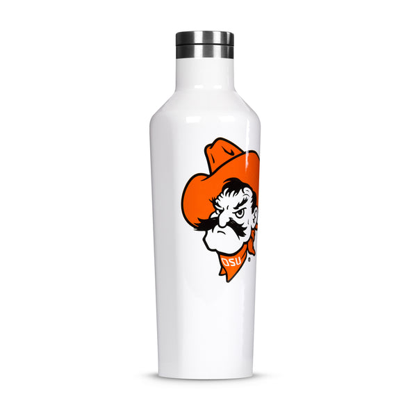 Corkcicle NCAA Oklahoma State Cowboys Canteen 16oz Modernist White, Big Logo