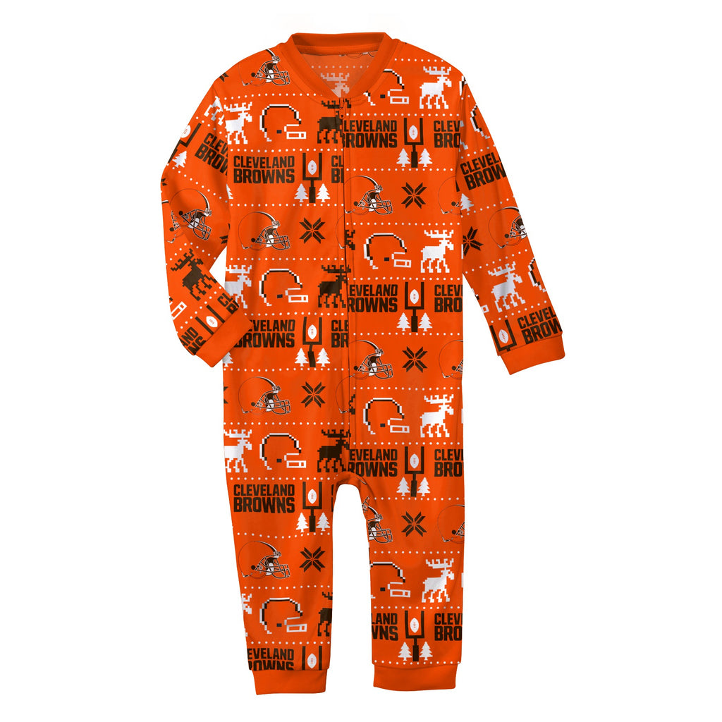 Outerstuff NFL Infant Cleveland Browns Holiday Print Coverall