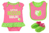 Adidas NBA Infant Memphis Grizzlies 3 Piece Creeper, Bib and Booty Set