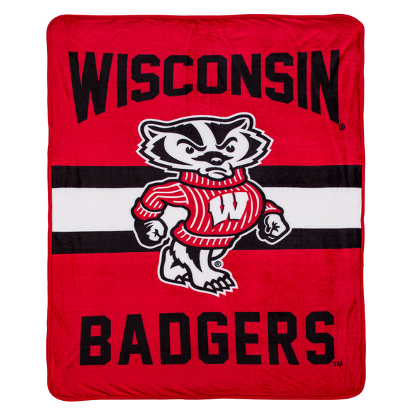 Northwest NCAA Wisconsin Badgers Singular Silk Touch Throw Blanket, 45" x 60"