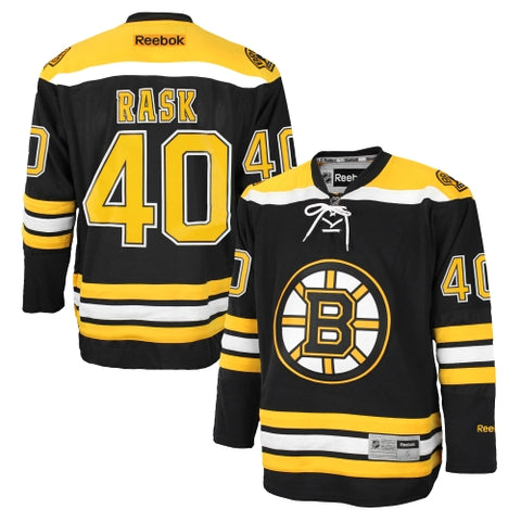 Reebok NHL Men's Boston Bruins Tuukka Rask # 40 Premier Jersey - Black