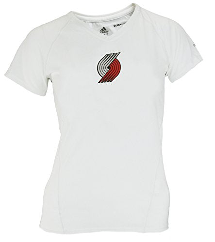 Adidas NBA Women's Portland Trail Blazers Short Sleeve Climalite T-Shirt, White