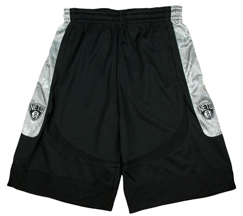Zipway NBA Basketball Men's Brooklyn Nets Blue Print Shorts, Black / Grey