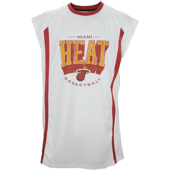 Zipway NBA Basketball Men's Big & Tall Miami Heat Sleeveless Muscle Shirt, White