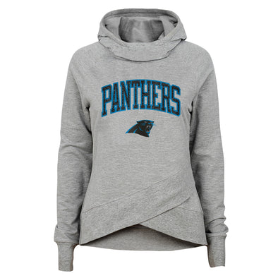 Outerstuff NFL Youth Girls Carolina Panthers Glam Funnel Neck Pullover Hoodie