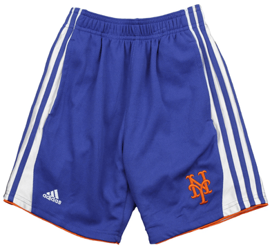Adidas MLB Youth Boys New York Mets Sox 3-Stripe Shorts, Blue