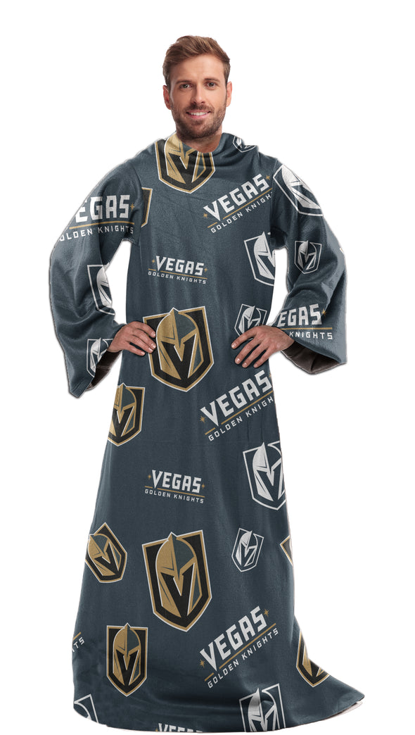 Northwest NHL Vegas Golden Knights Toss Silk Touch Comfy Throw with Sleeves