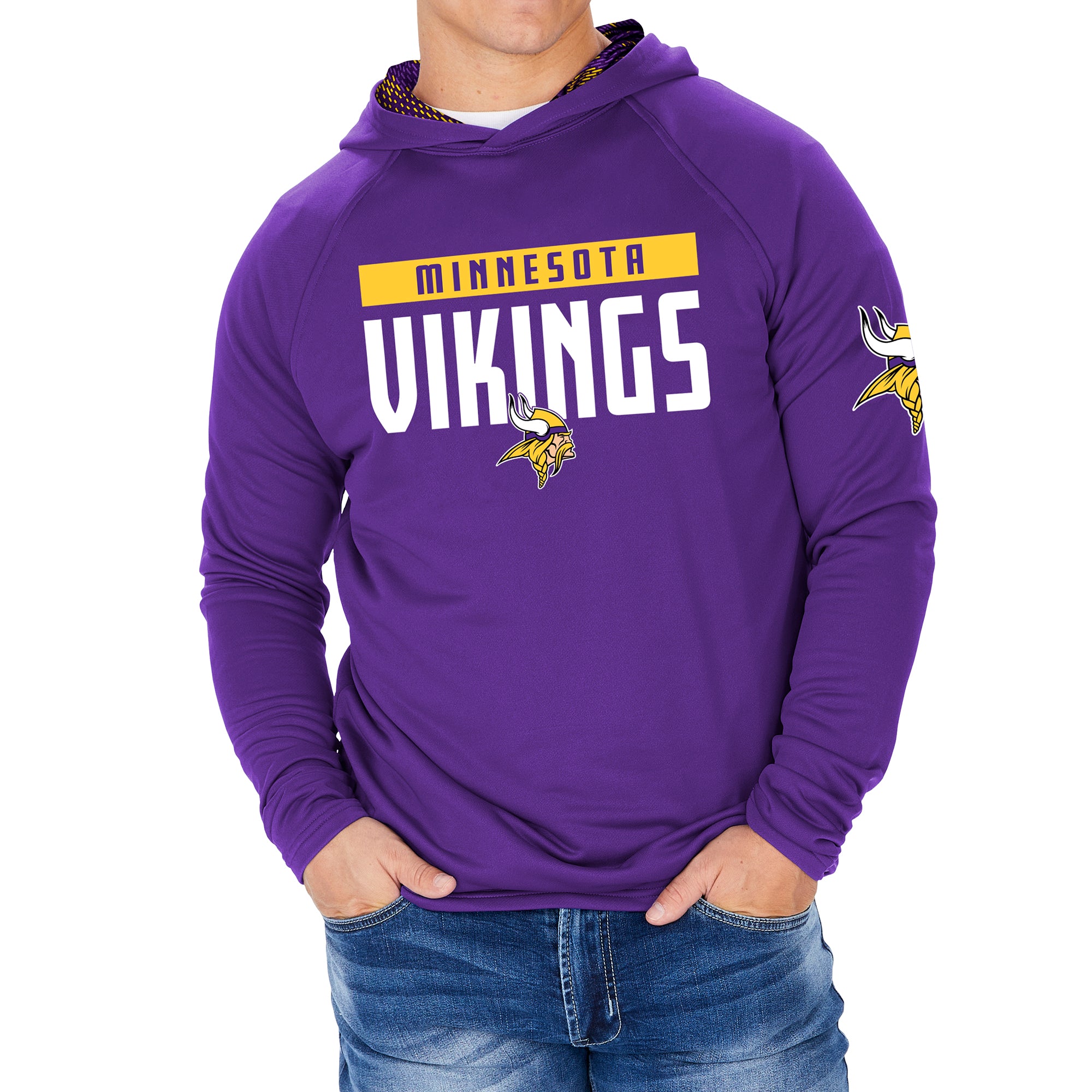 Zubaz Men's NFL Minnesota Vikings Team Color Hoodie W/ Viper Print Det –  Fanletic