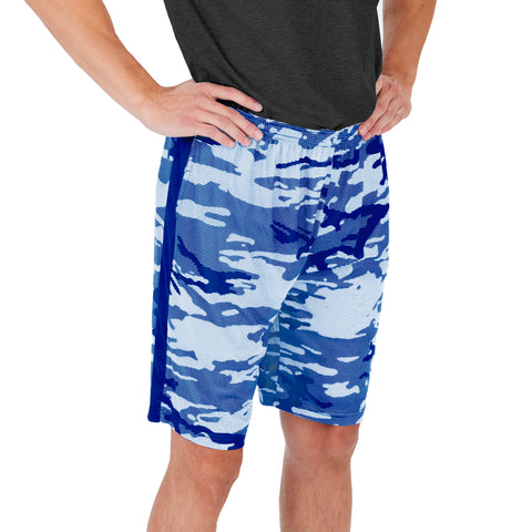 Zubaz Men's NFL Indianapolis Colts Lightweight Camo Lines Shorts with Logo