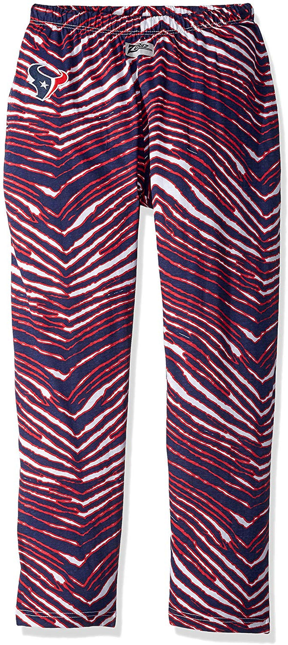 Zubaz NFL Men's Houston Texans Zebra Print Lounge Pants, Navy-Red-White