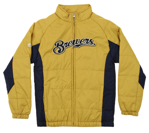 Outerstuff MLB Youth Milwaukee Brewers Double Climate Full Zip Jacket
