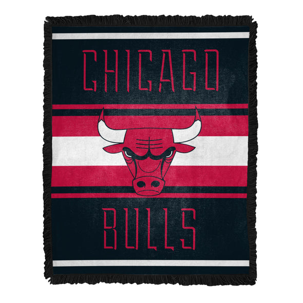 Northwest NBA Chicago Bulls Nose Tackle Woven Jacquard Throw Blanket