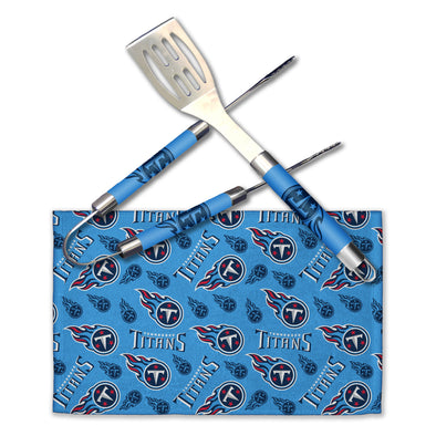 Northwest NFL Tennessee Titans Scatter Print 3 Piece BBQ Grill Set