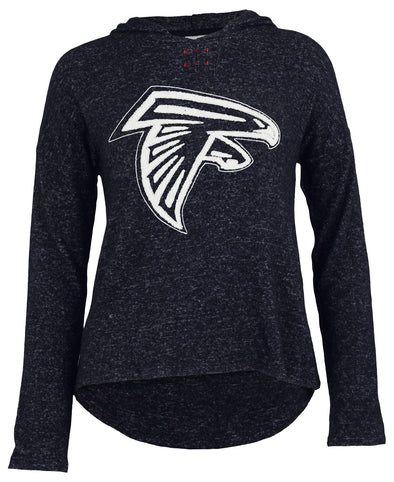 Outerstuff NFL Youth Girls Atlanta Falcons 3D Logo Hooded T-Shirt
