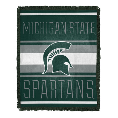 Northwest NCAA Michigan State Spartans Nose Tackle Woven Jacquard Throw Blanket