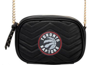 FISLL NBA Basketball Women's Toronto Raptors Crossbody Bag, Black