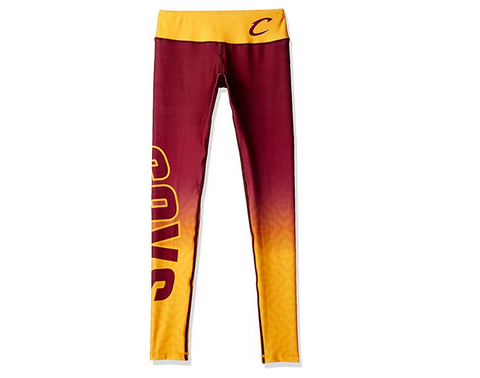 KLEW NBA Women's Cleveland Cavaliers Gradient Print Leggings