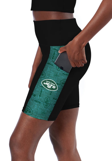 Certo By Northwest NFL Women's New York Jets Method Bike Shorts, Black