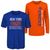Outerstuff NBA Youth (8-20) New York Knicks Performance Long and Short Sleeve T-Shirt Combo