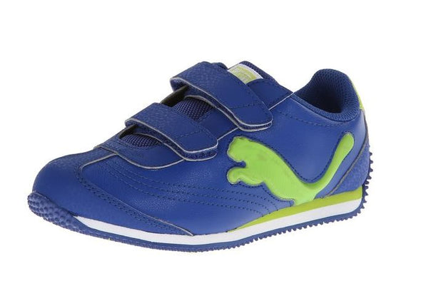 Puma Infant/Toddler Speeder Illuminescent V Light Up Sneaker Shoes - Blue & Gray