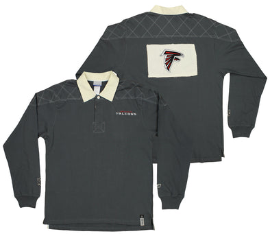 Reebok NFL Men's Atlanta Falcons Blitz Rugby Polo Top, Grey