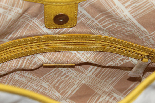 Cole Haan Jitney Flower Canvas Tote Purse Bag