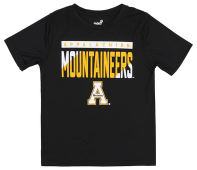 Outerstuff Appalachian State Mountaineers NCAA Kids (4-7) Short Sleeve Dri-Tek Tee, Black