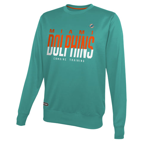 Outerstuff NFL Men's Miami Dolphins Pro Style Performance Fleece Sweater