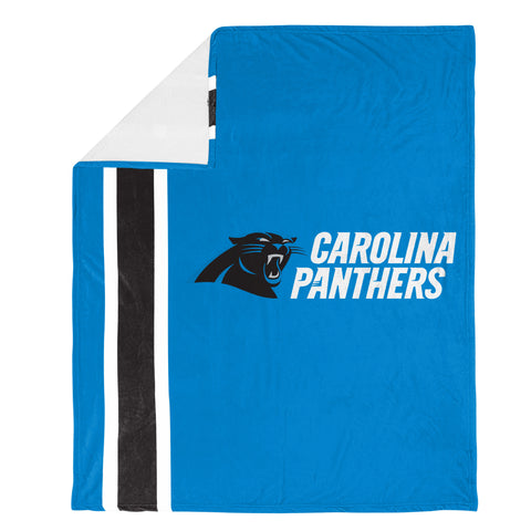 FOCO NFL Carolina Panthers Plush Soft Micro Raschel Throw Blanket, 50 x 60